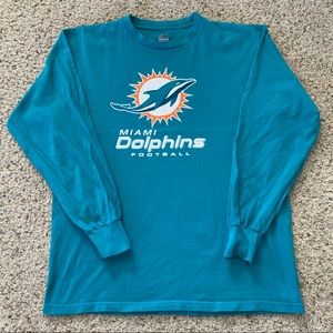 MIAMI DOLPHINS MAJESTIC YOUTH  L/S T-SHIRT